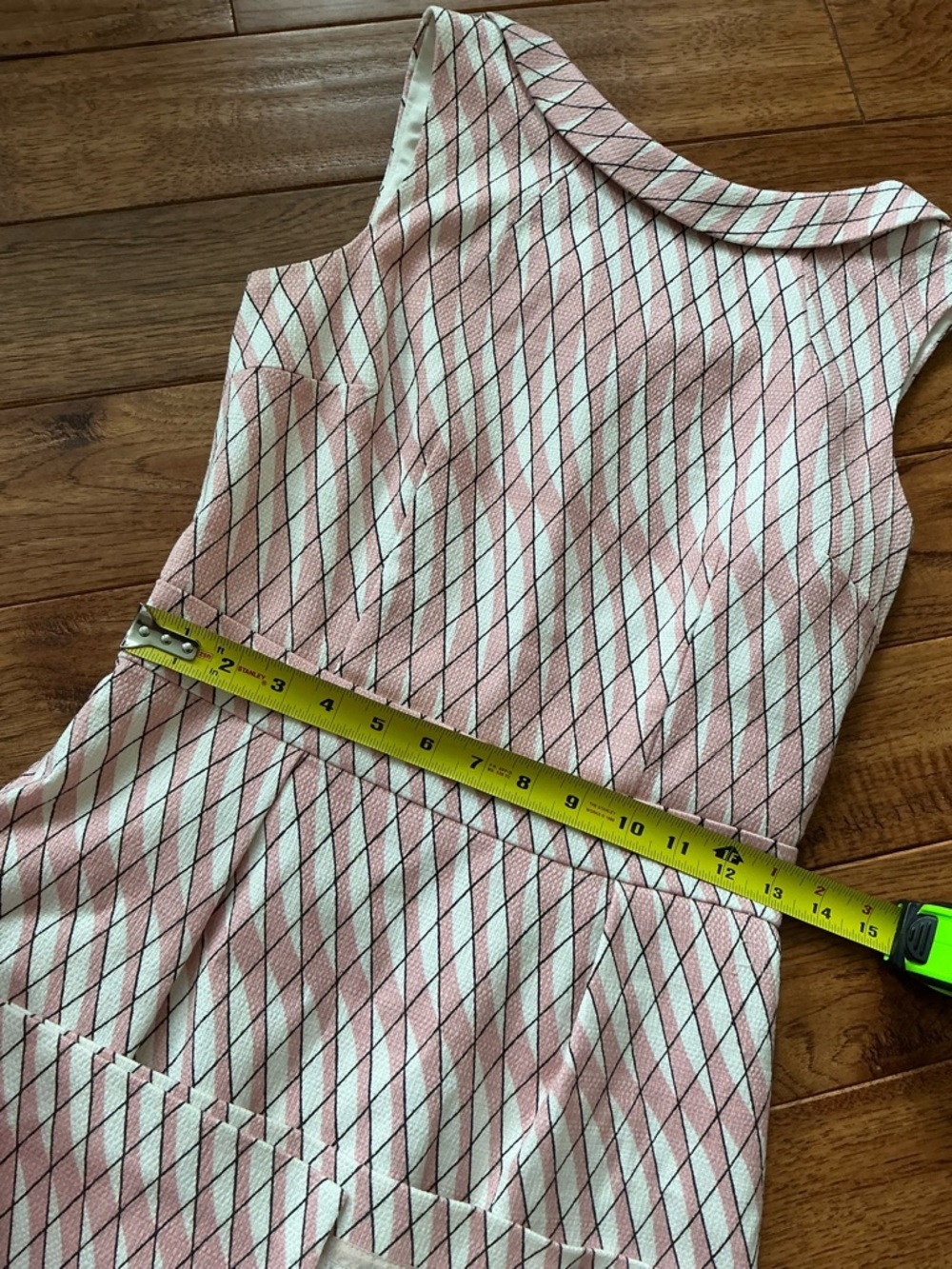 Boden Pink Plaid Geometric Pattern Dress, size 4 - Picture 8 of 12